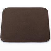 Chocolate Brown Leatherette Coaster, Square